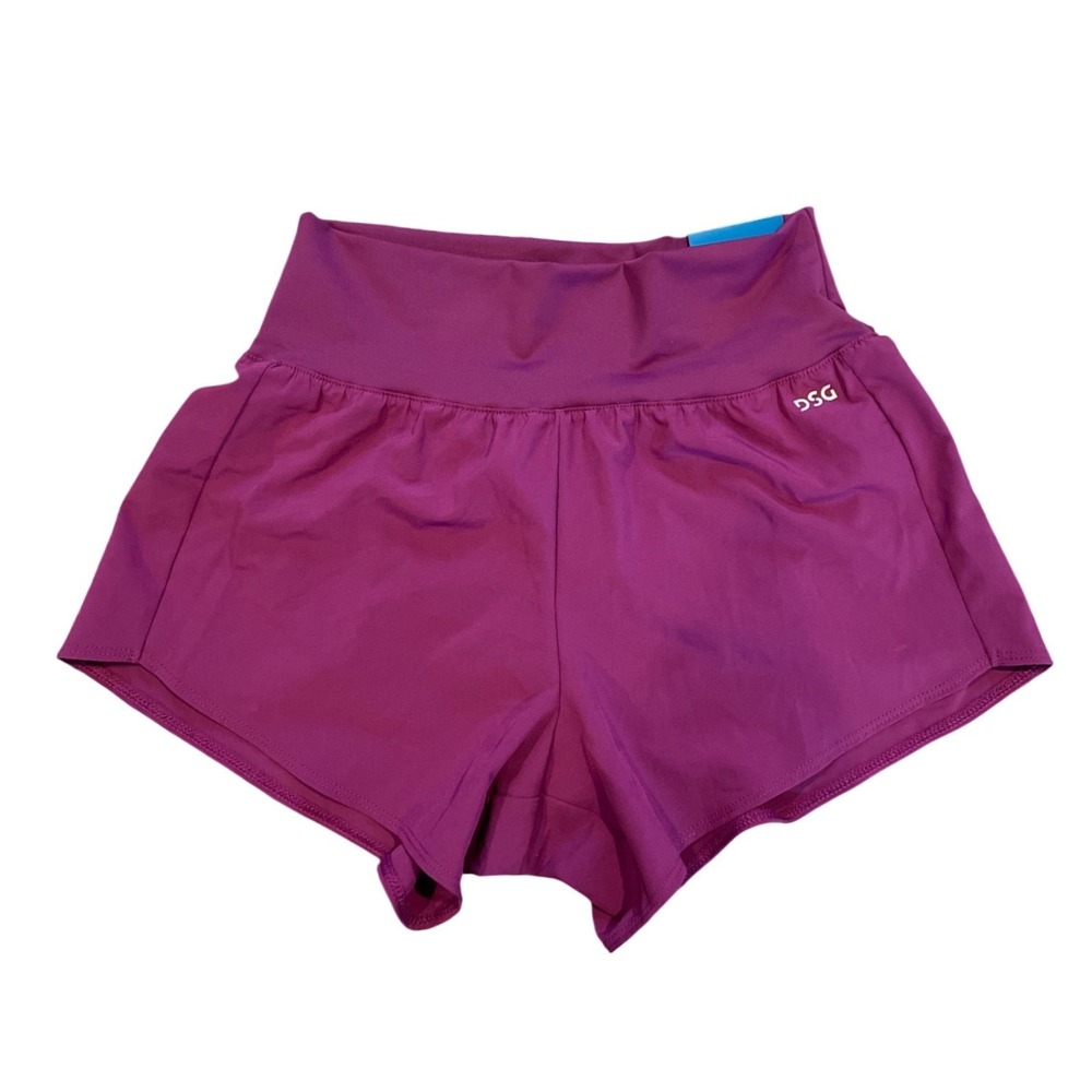 DSG Stride High Rise Shorts Girls M 10-12 Vibrant Violet New Moisture Wicking UV
